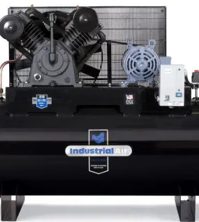 Industrial Air 10 HP Three-Phase 230V 120 Gallon Horizontal Two-Stage Air Compressor