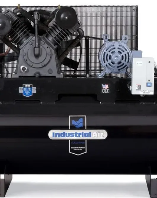 Industrial Air 10 HP Three-Phase 230V 120 Gallon Horizontal Two-Stage Air Compressor Industrial Air 10 HP Three-Phase 230V 120 Gallon Horizontal Two-Stage Air Compressor