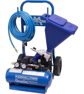 Marshalltown 2HP Electric Air Compressor with 2.1 Hopper Gun – 8.3/6.2 CFM 115V Texture Sprayer Compressor
