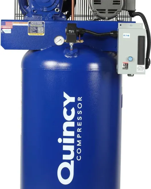Quincy 5HP 230V 80 Gallon Vertical Reciprocating Air Compressor – Heavy-Duty Industrial Compressor Quincy 5HP 230V 80 Gallon Vertical Reciprocating Air Compressor – Heavy-Duty Industrial Compressor