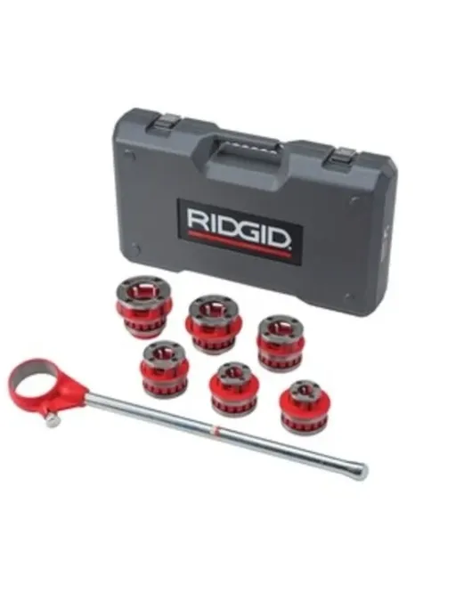RIDGID 12-R 1/2 in. to 2 in. NPT Exposed Ratchet Threader Set – Manual Pipe Threading Kit (36475) RIDGID 12-R 1/2 in. to 2 in. NPT Exposed Ratchet Threader Set – Manual Pipe Threading Kit (36475)