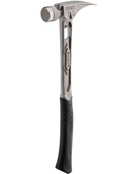 Stiletto TIBONE 15oz Milled/Curved Titanium Framing Hammer – Replaceable Steel Face (TIB15MC) Stiletto TIBONE 15oz Milled/Curved Titanium Framing Hammer – Replaceable Steel Face (TIB15MC)
