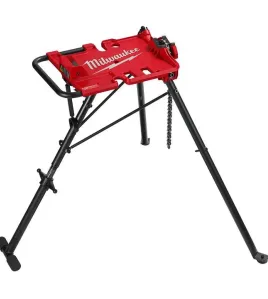 Milwaukee 6-Inch Leveling Tripod Chain Vise – Heavy-Duty Pipe Holding Stand for Pipe Threading &amp; Fabrication (48-22-8690)