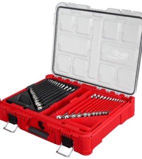 Milwaukee 30-Piece Metric & SAE Combination Wrench Set with PACKOUT Organizer – 48-22-9485