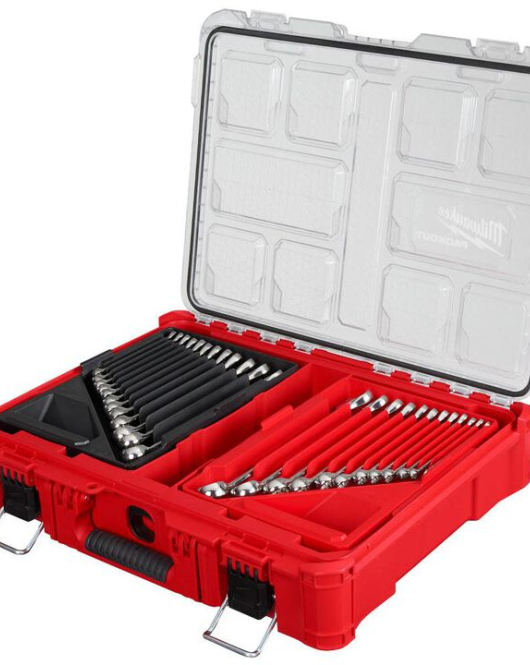 Milwaukee 30-Piece Metric & SAE Combination Wrench Set with PACKOUT Organizer – 48-22-9485 Milwaukee 30-Piece Metric & SAE Combination Wrench Set with PACKOUT Organizer – 48-22-9485