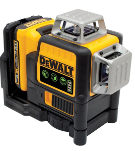 DEWALT 12V MAX 3 x 360° Green Beam Line Laser Level – Professional Self-Leveling Layout Tool