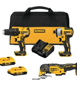 DEWALT 20V MAX Brushless Cordless 3-Tool Combo Kit with Batteries &amp; Charger
