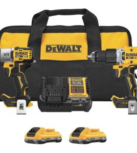 DEWALT 20V MAX XR 2-Tool Combo Kit with POWERPACK Batteries &amp; Charger