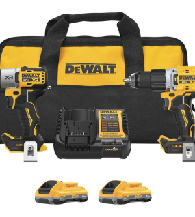 DEWALT 20V MAX XR 2-Tool Combo Kit with POWERPACK Batteries & Charger