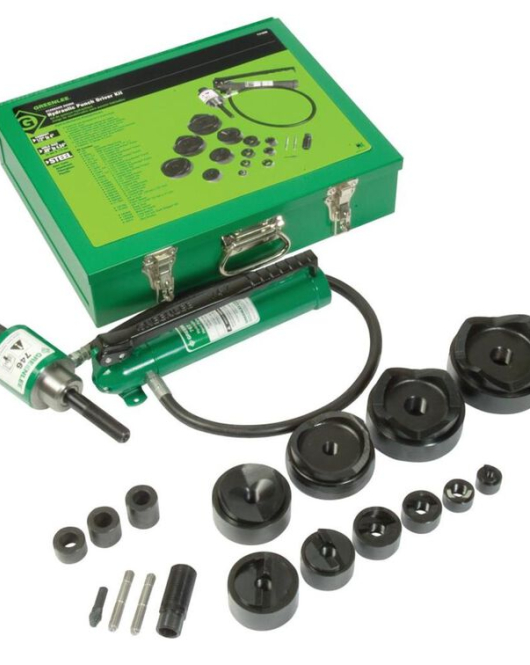 Greenlee Hydraulic Punch Driver Set 1/2 Inch to 4 Inch Slug-Buster Knockout Kit