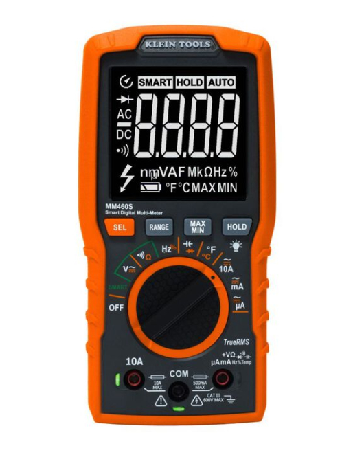 Klein Tools Auto-Ranging Smart Digital Multimeter 600V AC/DC with Temperature & NCVT Klein Tools Auto-Ranging Smart Digital Multimeter 600V AC/DC with Temperature & NCVT