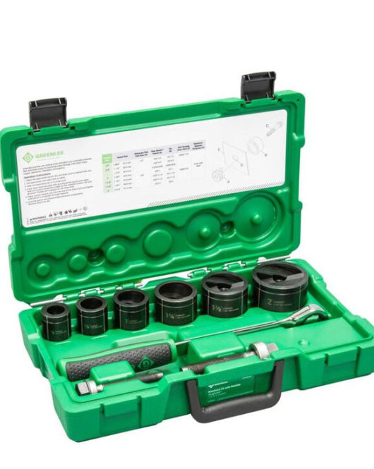 Greenlee Manual Knockout Punch Set – Professional Slug-Buster Conduit Punch Kit Greenlee Manual Knockout Punch Set – Professional Slug-Buster Conduit Punch Kit