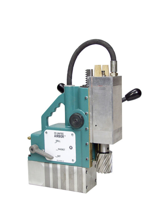 CS Unitec Airbor 2-1/16" Air-Powered Magnetic Drill – Extended Stroke Industrial Mag Drill CS Unitec Airbor 2-1/16" Air-Powered Magnetic Drill – Extended Stroke Industrial Mag Drill