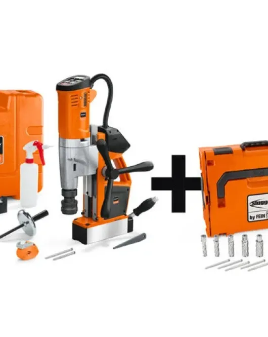 Fein 18V Cordless Universal Magnetic Base Drill Kit – Up to 1-3/8" Capacity with 5 Cutters Fein 18V Cordless Universal Magnetic Base Drill Kit – Up to 1-3/8" Capacity with 5 Cutters