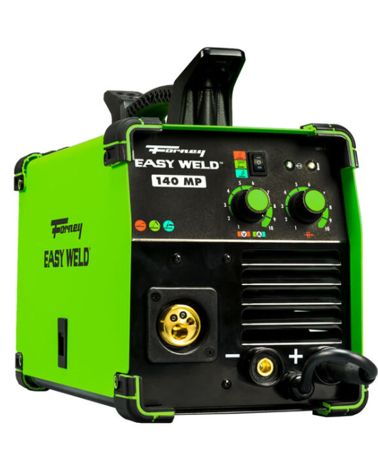 Forney Easy Weld 140 Multi-Process Welder – MIG, Flux-Core & DC TIG Welding Machine