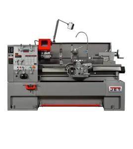 JET GH-26130ZH Large Spindle Bore Gear Head Lathe with Newall NMS800 DRO &amp; Taper Attachment Kit – Heavy-Duty Industrial Metal Lathe