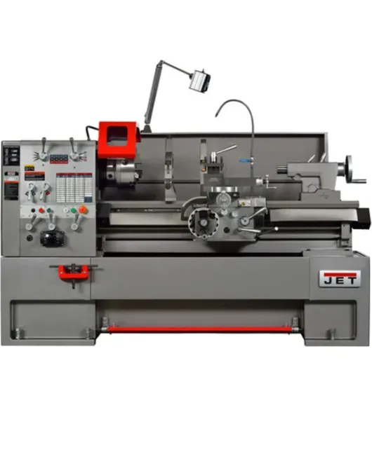 JET GH-26130ZH Large Spindle Bore Gear Head Lathe with Newall NMS800 DRO & Taper Attachment Kit – Heavy-Duty Industrial Metal Lathe