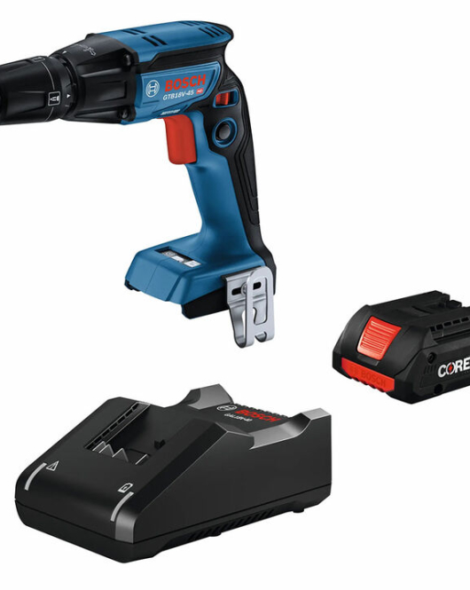 Bosch 18V 1/4 Inch Hex Screwgun Kit with CORE18V 4.0Ah Compact Battery Bosch 18V 1/4 Inch Hex Screwgun Kit with CORE18V 4.0Ah Compact Battery