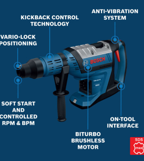 Bosch 18V SDS-Max 1-7/8 Inch Rotary Hammer Kit