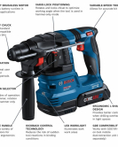 Bosch 18V SDS-PLUS Bulldog 3/4 Inch Rotary Hammer Kit Factory Reconditioned