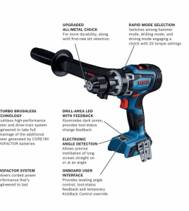 Bosch PROFACTOR 18V 1/2 Inch Hammer Drill Driver Bare Tool