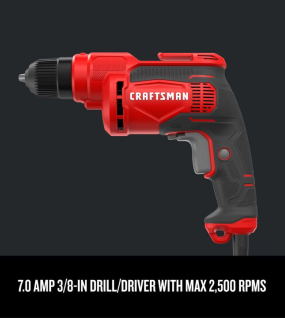 CRAFTSMAN 3/8 Inch 7 Amp Electric Drill Driver