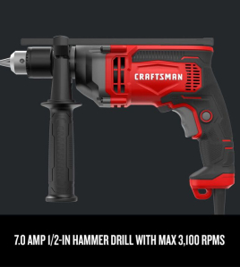 CRAFTSMAN 7 Amp 1/2 Inch Hammer Drill