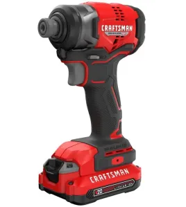 CRAFTSMAN V20 Brushless RP Cordless 1/4 Inch Impact Driver Kit with One Battery