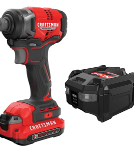 CRAFTSMAN V20 Brushless RP Cordless 1/4 Inch Impact Driver Kit with One Battery