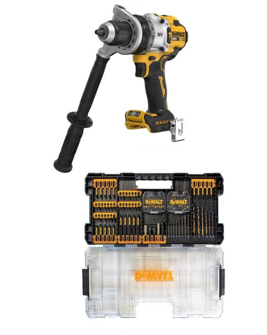 DEWALT 20V MAX Cordless Hammer Drill Bundle with 100-Piece Bit Set – Professional Drill Kit DEWALT 20V MAX Cordless Hammer Drill Bundle with 100-Piece Bit Set – Professional Drill Kit
