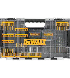 DEWALT 20V MAX Cordless Hammer Drill Bundle with 100-Piece Bit Set – Professional Drill Kit