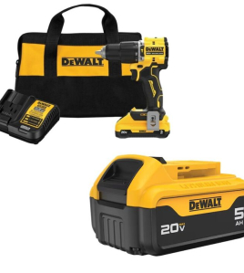 DEWALT 20V MAX 1/2 Inch Hammer Drill Kit – Cordless Drill with 20V MAX 5Ah Battery