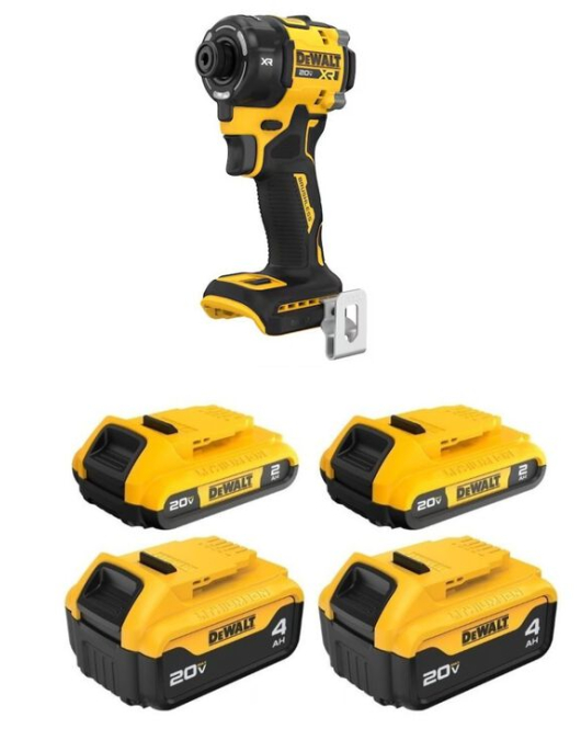 DEWALT 20V MAX 1/4 Inch Cordless Impact Driver – Battery Pack Bundle, Brushless Power Tool DEWALT 20V MAX 1/4 Inch Cordless Impact Driver – Battery Pack Bundle, Brushless Power Tool