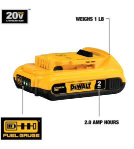 DEWALT 20V MAX Atomic Compact 1/4 Inch Impact Driver – 2Ah Battery Bundle, Brushless Cordless