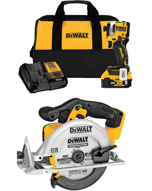 DEWALT 20V MAX Cordless Impact Driver & Circular Saw Bundle – Brushless Power Tool Kit DEWALT 20V MAX Cordless Impact Driver & Circular Saw Bundle – Brushless Power Tool Kit