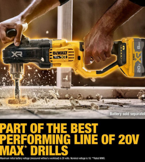 DEWALT 20V MAX XR 1/2 Inch Stud & Joist Drill – Bare Tool, Brushless Cordless