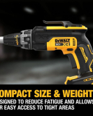 DEWALT 20V MAX XR Drywall Screwgun – Bare Tool, Brushless Cordless DEWALT 20V MAX XR Drywall Screwgun – Bare Tool, Brushless Cordless