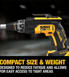 DEWALT 20V MAX XR Drywall Screwgun – Bare Tool, Brushless Cordless