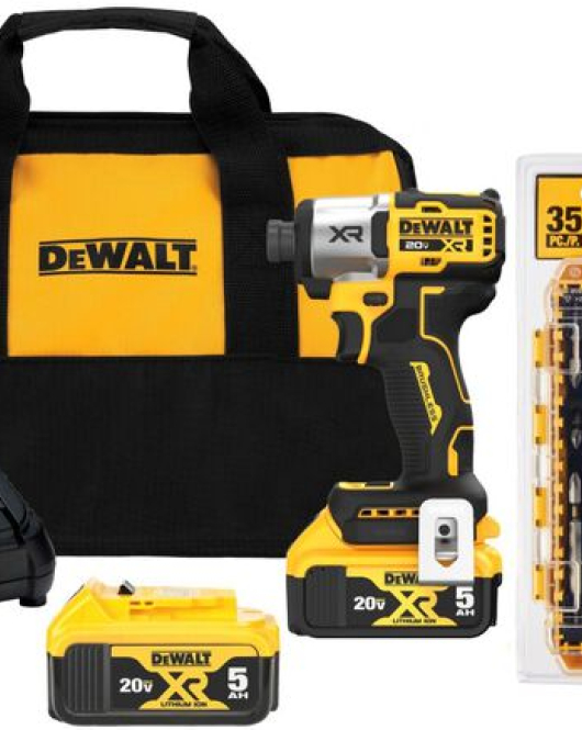 DEWALT 20V XR Impact Driver Kit – Rapid Load Accessory Set & ToughCase+ Bundle, Brushless Cordless DEWALT 20V XR Impact Driver Kit – Rapid Load Accessory Set & ToughCase+ Bundle, Brushless Cordless
