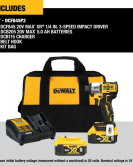 DEWALT 20V XR Impact Driver Kit – Rapid Load Accessory Set & ToughCase+ Bundle, Brushless Cordless DEWALT 20V XR Impact Driver Kit – Rapid Load Accessory Set & ToughCase+ Bundle, Brushless Cordless