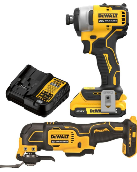 DEWALT Atomic 20V MAX 1/4 Inch Compact Impact Driver & Brushless Cordless Oscillating Multi-Tool Bundle DEWALT Atomic 20V MAX 1/4 Inch Compact Impact Driver & Brushless Cordless Oscillating Multi-Tool Bundle