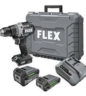 FLEX 24V 1/2 Inch 2-Speed Hammer Drill with Turbo Mode Kit