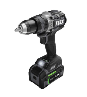 FLEX 24V 1/2 Inch 2-Speed Hammer Drill with Turbo Mode Kit