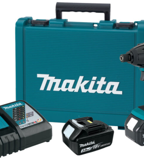 Makita 18V LXT Cordless 1/4 Inch Hex Impact Driver Kit with 3.0Ah Battery and 14 Piece Titanium Drill Bit Set Bundle