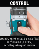 Makita 18V LXT Brushless 1/2-Inch Hammer Drill – Bare Tool Makita 18V LXT Brushless 1/2-Inch Hammer Drill – Bare Tool