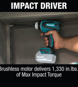 Makita 18V LXT Brushless Cordless Impact-Hammer Driver-Drill Tool Only with ImpactX 100 Piece Driver Bit Set Bundle