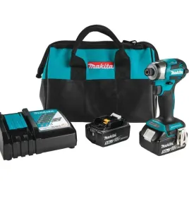 Makita 18V LXT Brushless Cordless Quick-Shift Mode 4-Speed Impact Driver – 5Ah Battery Kit