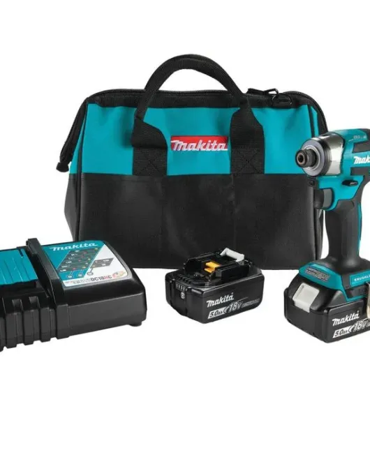 Makita 18V LXT Brushless Cordless Quick-Shift Mode 4-Speed Impact Driver – 5Ah Battery Kit Makita 18V LXT Brushless Cordless Quick-Shift Mode 4-Speed Impact Driver – 5Ah Battery Kit