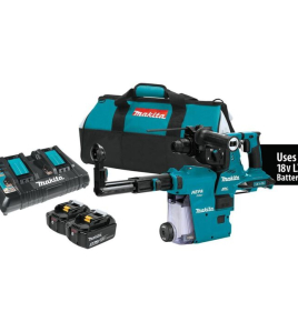 Makita 18V X2 (36V) LXT 1-1/8 Inch AVT SDS-PLUS Rotary Hammer Kit with Dust Extractor AWS