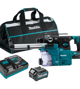 Makita 40V max XGT 1-3/16 Inch AVT Rotary Hammer Kit with Dust Extractor